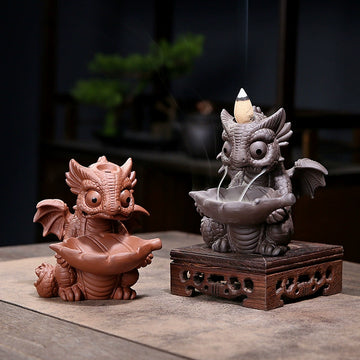 Baby Dragon Leaf Backflow Incense Burner