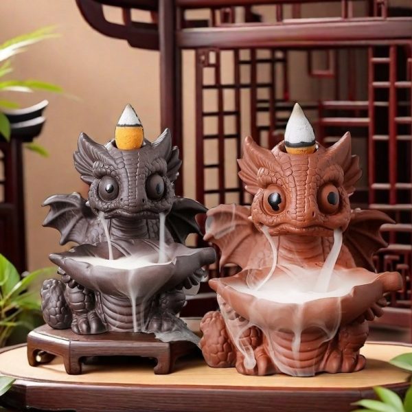 Baby Dragon Leaf Backflow Incense Burner